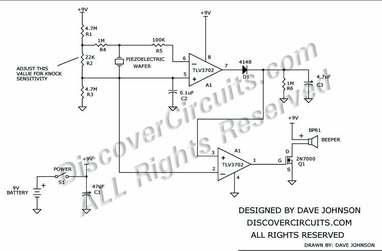 circuit door knock beeper designed by Dave Johnson